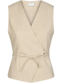 A VIEW Kammy Embrodery Vest Sand/White