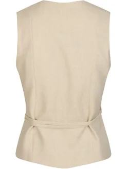 A VIEW Kammy Embrodery Vest Sand/White