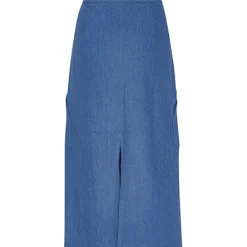 A VIEW Line Twill Skirt Denim Blue