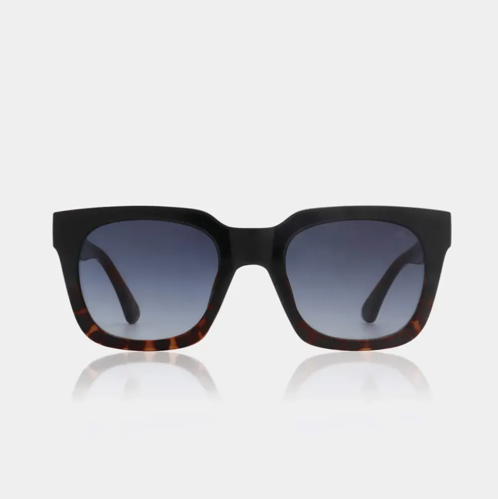 A.KJAERBEDE Nancy Black Demi Tortoise