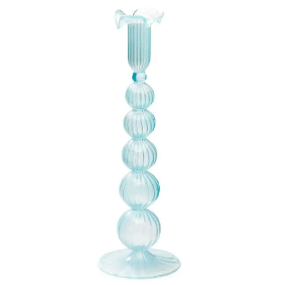 ANNA+NINA Cloudy Glas Lysestage Lyseblå 29 cm