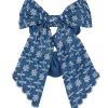BECK SÖNDERGAARD Angela Denim Bow Scrunchie Coronet Blue