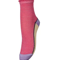 BECK SÖNDERGAARD Blocka Glam Sock Pink Peacock