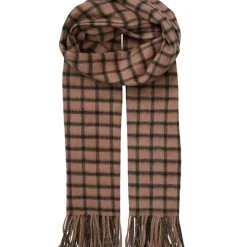 BECK SÖNDERGAARD Check Crystal Scarf Acorn Brown