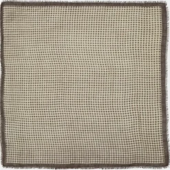 BECK SÖNDERGAARD Gingham Wica Scarf Deep Taupe Brown