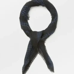 BECK SÖNDERGAARD Gingham Wica Scarf Classic Navy