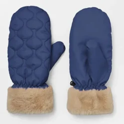 BECK SÖNDERGAARD Luffer Makara Puff Mittens Navy Blazer