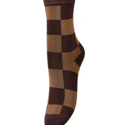 BECK SÖNDERGAARD Petula Check Sock Fondue Fudge