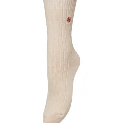 BECK SÖNDERGAARD Rose Wola Sock Cement Beige