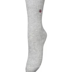 BECK SÖNDERGAARD Rose Wola Sock Light Grey Melange
