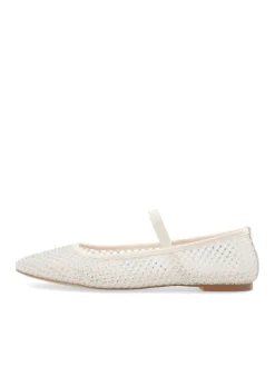 BIANCO Lilja Mesh Ballerina White