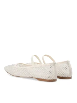 BIANCO Lilja Mesh Ballerina White