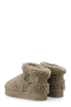 BIANCO MEDINA Varm Flatform Ankel Boot Taupe