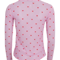 BLACK COLOUR Bcannie Mesh Blouse Pink Heart