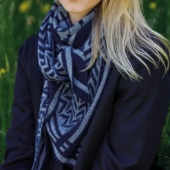 BLACK COLOUR Bcbex Triangle Scarf Navy