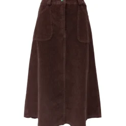 BLACK COLOUR Bccora Corduroy Skirt Coffee
