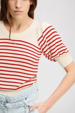 BLACK COLOUR Bcdell Stripe Knit Cardigan Navy