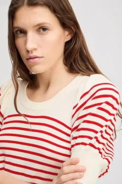 BLACK COLOUR Bcdell Stripe Knit Cardigan Navy