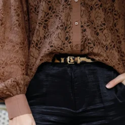 BLACK COLOUR Bcellie Belt Leopard