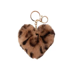BLACK COLOUR Bcheart Soft Keyhanger Brown Leo