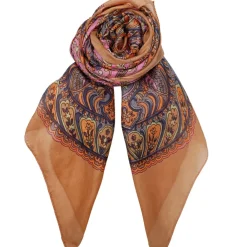 BLACK COLOUR Bckirstine Silk Scarf Camel