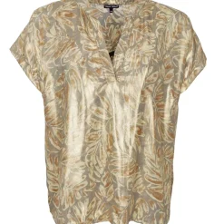 BLACK COLOUR Bcluna Andrea S/S Top Golden Sand