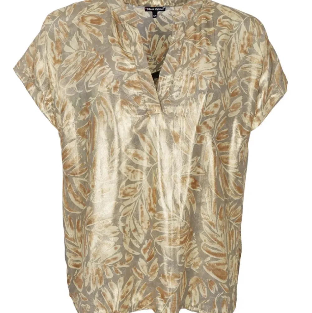 BLACK COLOUR Bcluna Andrea S/S Top Golden Sand