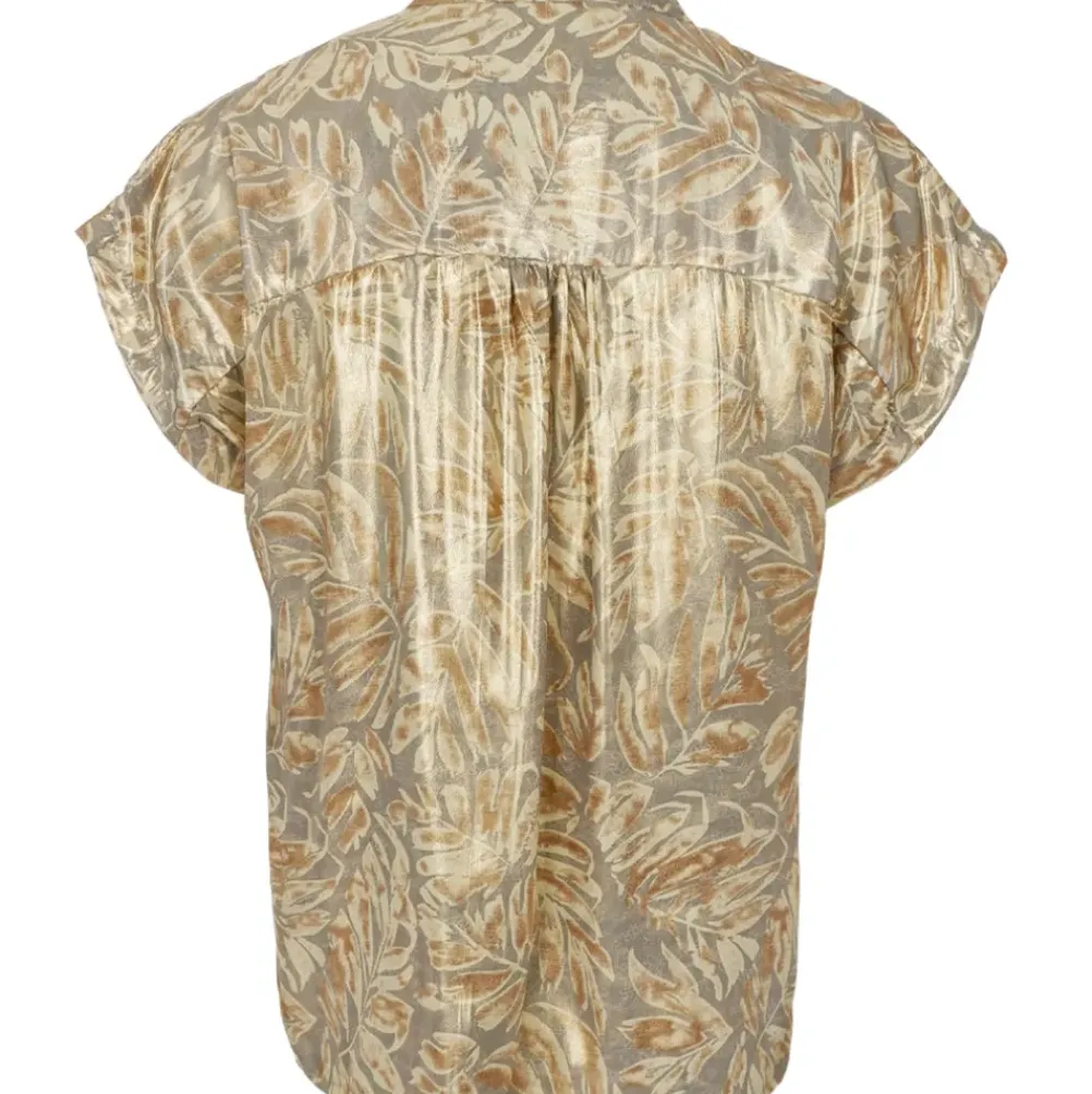 BLACK COLOUR Bcluna Andrea S/S Top Golden Sand