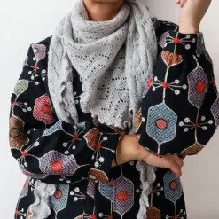 BLACK COLOUR Bcsiri Triangle Knitted Scarf Grey