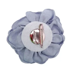 BLACK COLOUR Villa Mega Flower Brooch Blue