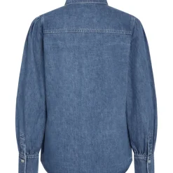 BRUUNS BAZAAR Cana Bess Shirt Dark Blue Denim