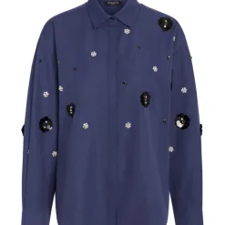 BRUUNS BAZAAR Chrisoula Beia Shirt Dark Blue