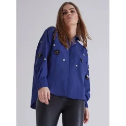 BRUUNS BAZAAR Chrisoula Beia Shirt Dark Blue
