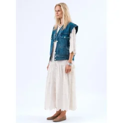 BRUUNS BAZAAR Clove Zhoa Leather Waistcoat Sort