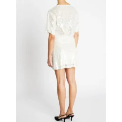 BRUUNS BAZAAR Mossrose Ginia Blouse Hvid Sølv