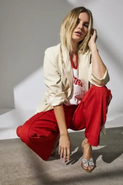 CO' COUTURE Amina Crease Pant Red