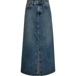 CO' COUTURE Darin Long Slit Skirt Denim Blue