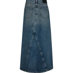 CO' COUTURE Darin Long Slit Skirt Denim Blue
