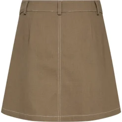 CO' COUTURE Davita Mini Pleat Skirt Walnut