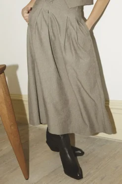CO' COUTURE Nana Pleat Skirt Mink