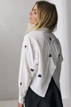 CO' COUTURE Ria Ribbon Shirt White