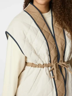 CO' COUTURE Vola Wrap Vest Bone