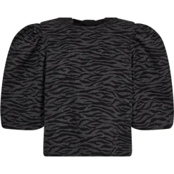 CO' COUTURE Zebra Bow Blouse Black