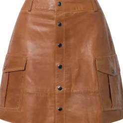 DEPECHE Dawn Skirt Vintage Cognac