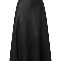 DEPECHE Elionor Leather Skirt Sort