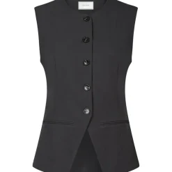 DEPECHE Kimmi Vest Dark Chocolate