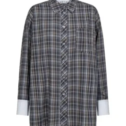 HAUTE L'AMITIE Loose Check Shirt Blue