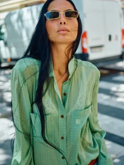 HEYANNO Devotion Silk Shirt Watergrass