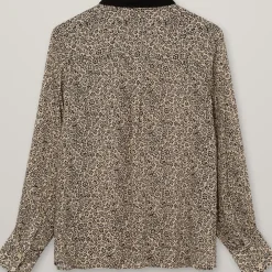 HEYANNO Petite Flower Shirt Black