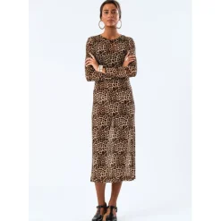LOLLYS LAUNDRY Logan Maxi Dress Leopard Print